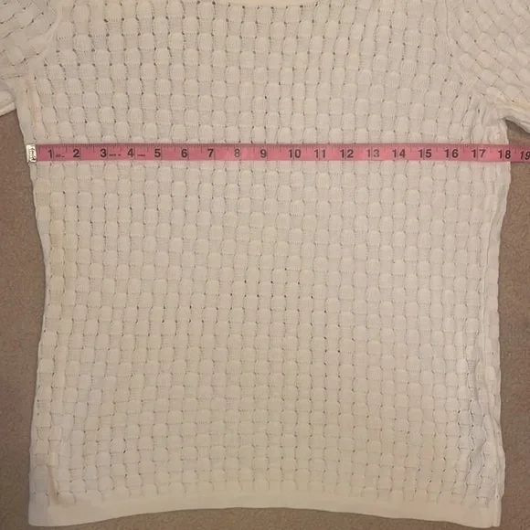 Jones Wear New York Cream Ivory Long Sleeved Turtleneck Cable Knit Sweater - Picture 6 of 10